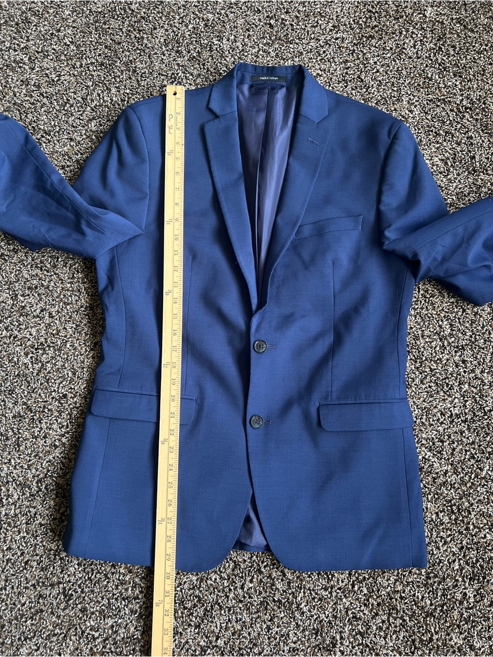 Bar III Men's Deep Navy Two-Button Blazer - Picture 7 of 14